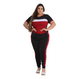 Conjunto Feminino Plus Size Calça Camisa