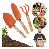 Conjunto Ferramentas Jardim Horta Kit Jardinagem 3 Peças