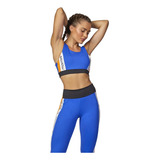 Conjunto Fitness Fem Mormaii C recortes Cintura Alta Uv50 
