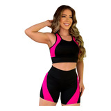 Conjunto Fitness Feminino Roupa Academia Short E Top