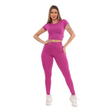 Conjunto Fitness Para Academia Calça E Top Moda Feminina