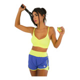 Conjunto Fitness Top E Shorts Labrun Beach Tennis Academia
