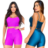 Conjunto Fitness Top short Roupa Para Academia New Zig Kit