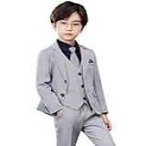 Conjunto Formal De Terno Para Meninos Preto Cinza Terno Infantil Slim Fit 4 Peças Com Blazer Calça Colete Gravata Tamanho De Idade 2 14 Anos Cinza 4 5 Anos