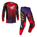 Conjunto Fox 180 Honda Multicolor Vermelho