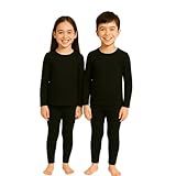Conjunto Frio Infantil Roupa Térmica Segunda Pele Forrado Masculino Feminino -PRETO- 6 Anos - 5 A 6-