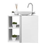 Conjunto Gabinete Para Banheiro Branco Com Cuba Harpia