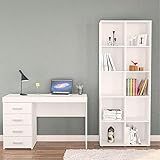 Conjunto Home Office 2 Peças Com Escrivaninha 4 Gavetas E Estante Livreiro 10 Nichos Belém