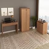 Conjunto Home Office 3 Peças 1 Mesa Para Escritório Com Gaveta 1 Armário E 1 Balcão Espresso Móveis