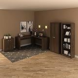 Conjunto Home Office 4 Peças 1 Escrivaninha Em L 1 Estante 1 Armário 1 Balcão Espresso Móveis