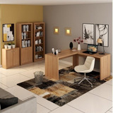 Conjunto Home Office 4 Peças Com 1 Escrivaninha Em L 2 Wt