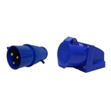 Conjunto Industrial Jng Plug tomada 2p t 32a 6h Azul 250v