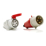 Conjunto Industrial Tomada Plug Macho 3p n t 16a 380 440v