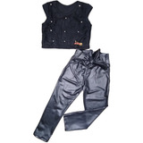 Conjunto Inf Menina Calça Colchard Cirre cropped 02 Ao 10