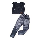 Conjunto Inf Menina Calça Colchard Cirre cropped 02 Ao 10