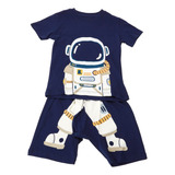Conjunto Infantil Azul Astronauta Hering Kids