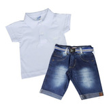 Conjunto Infantil Bermuda Verão Camisa Blusa