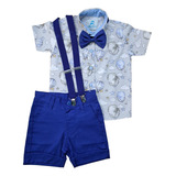 Conjunto Infantil Blue Kids Balões Brinquedos Bebê Menino 