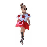 Conjunto Infantil Blusa Top Saia Pronta Entrega Ciganinha