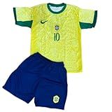 Conjunto Infantil Camisa E Bermuda Uniforme De Futebol Esportivo 100 Amarelo 14