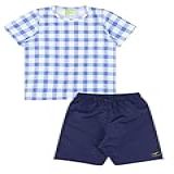 Conjunto Infantil Camiseta Bermuda Masculino Verão Azul 12