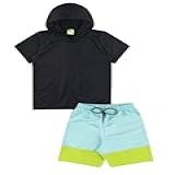 Conjunto Infantil Camiseta Com Capuz Bermuda Masculino