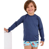 Conjunto Infantil Com Proteção Solar Uv 50 Blusa E Sunga