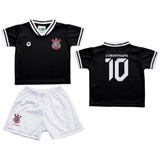 Conjunto Infantil Corinthians Uniforme Preto