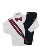 Conjunto Infantil De Roupa Social Festa Bebê Menino Gravata