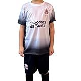 Conjunto Infantil E Juvenil De Time De Futebol Camisa Shorts Bermuda 150 Branco 10 