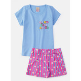 Conjunto Infantil Fem Good Days Ahead Azul Bebê 0340 Lalun