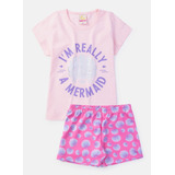 Conjunto Infantil Feminino I m Really Rosa Bebê 0291 Lalun