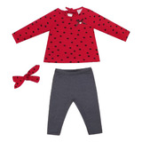 Conjunto Infantil Feminino Lady Big Meia Estação 3 Pçs