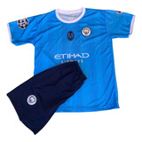 Conjunto Infantil Futebol Manchester City Camisa