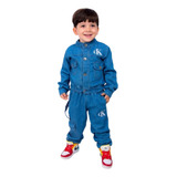 Conjunto Infantil Jeans Masculino Jaqueta E