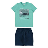 Conjunto Infantil Juvenil Masculino Camisa Short Malwee