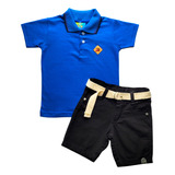Conjunto Infantil Masculino Camisa Polo Short