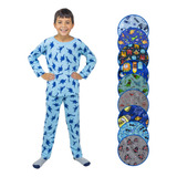 Conjunto Infantil Masculino Manga Longa Calça 4 6 8 Anos