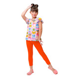 Conjunto Infantil Menina 2 Peças Primavera Verão Divertido
