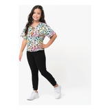 Conjunto Infantil Menina Blusa Cropped Ampla E Legging