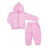 Conjunto Infantil Menina Plush C capuz Roupa De Bebê Frio