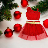 Conjunto Infantil Meninas Balonê Festas Natal Luxo