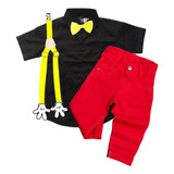 Conjunto Infantil Menino Fantasia Mickey Festa Aniversário