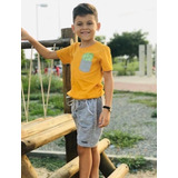 Conjunto Infantil Menino Luxo Bermuda Blusa Pronta Entrega