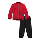 Conjunto Infantil Menino Moletom Calvin Klein Jaqueta Ck
