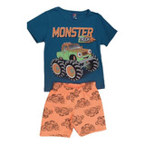 Conjunto Infantil Menino Monster Camiseta E
