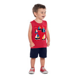 Conjunto Infantil Menino Verão Regata E Bermuda Kyly 1000354