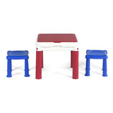 Conjunto Infantil Mesa E Bancos Constru