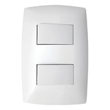 Conjunto Interruptor Apagador Tecla Dupla 2 Home Branca Simp
