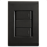 Conjunto Interruptor Duplo Duas Teclas Grafite Tramontina